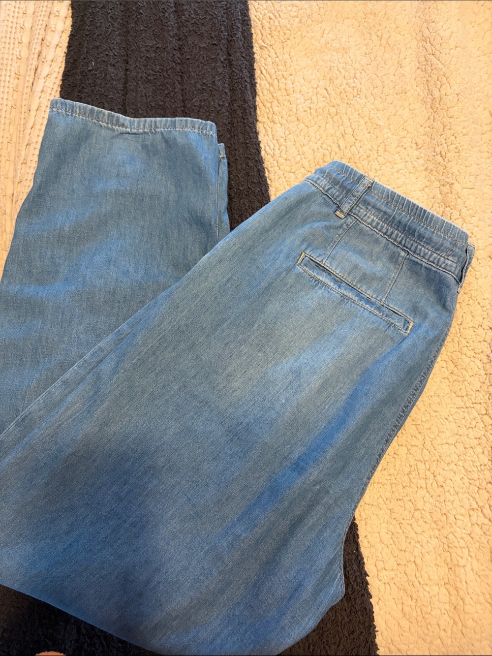 Women’s Light Blue Drawstring Denim Jeans lightweight - Picture 5 of 10